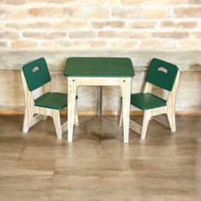 Mesa Infantil C/2 Cadeiras Verde