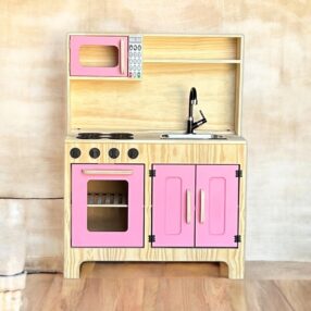 Cozinha Em Pinus Rosa