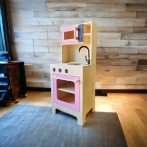 Cozinha Mini Em Pinus Rosa