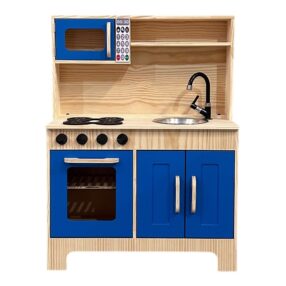 Cozinha Em Pinus Azul Escuro