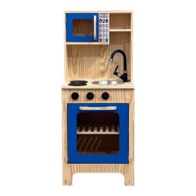 Cozinha Uma Porta Em Pinus Azul Escuro