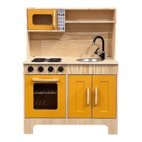 Cozinha Em Pinus Amarelo Escuro
