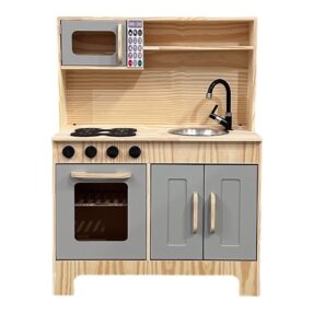 Cozinha Em Pinus Cinza Claro