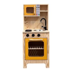 Cozinha Uma Porta Em Pinus Amarelo Escuro