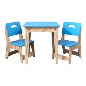 Mesa Infantil C/2 Cadeiras Azul Claro