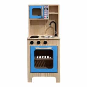 Cozinha Uma Porta Em Pinus Azul Claro