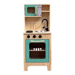 Cozinha Uma Porta Em Pinus Verde Claro