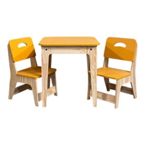 Mesa Infantil C/2 Cadeiras Amarelo Escuro