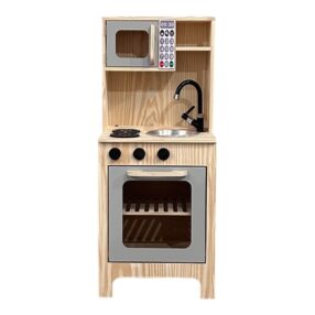 Cozinha Uma Porta Em Pinus Cinza Claro