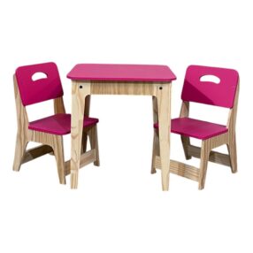 Mesa Infantil C/02 Cadeiras Pink